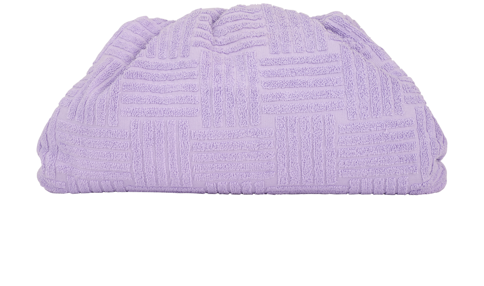 Bottega Veneta Terry Clutch, &pound;450, Handbags, Purple, Cotton, Back view